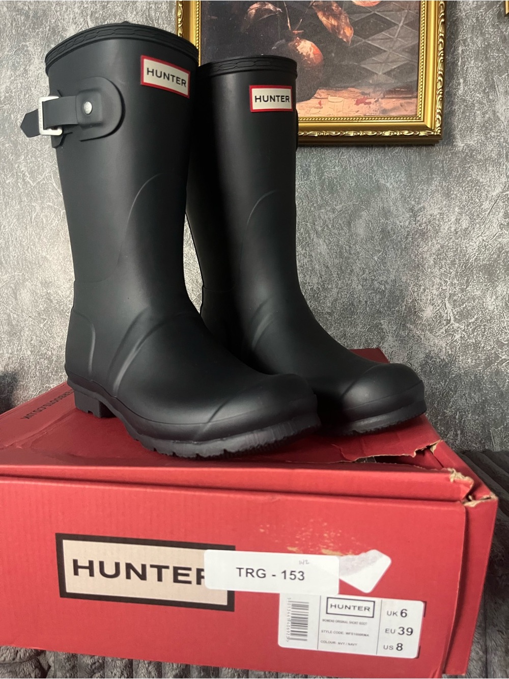 Hunter Women's dark navy Rain Boots
